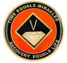 NA Recovery Orange & Black Yearly Recovery Medallion (1-40) 18 months