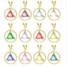 14k Gold AA Pendant – Open Heart with Circle Triangle Symbol, Medium Size, 3.1g, Pendant Only