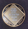 NEW! NA Antique Gold Personalized Engravable Narcotics Anonymous NA Medallion w/Multiple Colors! NEW! NA Antique Gold Personalized Engravable Narcotics Anonymous NA Medallion w/Multiple Colors!