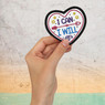 I Can I Will Heart Embroidered Patch