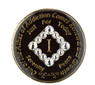 NA Black Medallion w/White Bling Crystals (Yrs 1-45).