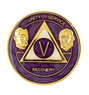 AA Founders Purple Triplate Medallion (Yrs 1-50)24 hrs/18mths Anniversary Coin