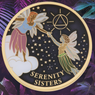 NEW Exclusive Serenity Sisters Fairies 12 Step Recovery Medallion 