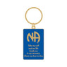 NA 3rd  Step Prayer In Blue and Gold Key Tag