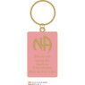 NA 3rd  Step Prayer In Pink and Gold Key Tag
