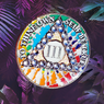 New Premium AA Bling Yearly Rainbow Tie-Dye Recovery Medallion LGBT