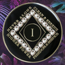 NA Black Clean Time Yearly Medallion with Diamond Yrs 1-40 NA Black Clean Time Yearly Medallion with Diamond Yrs 1-40