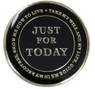 NA Black Clean Time Yearly Medallion with Fuchsia Crystals Yrs 1-40