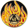 24k Plated AA Flames Anniversary Medallion - Years 1-40/24hrs/18mnths 24k Plated AA Flames Anniversary Medallion - Years 1-40/24hrs/18mnths