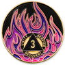 24k Plated AA Pink Flames Anniversary Medallion - Years 1-40 24k Plated AA Pink Flames Anniversary Medallion - Years 1-40