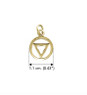 AA Recovery Triangle Solid Yellow Gold Charm