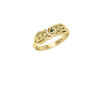Celtic AA Recovery Inlaid Stone Solid Yellow Gold Ring