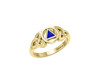AA Recovery Solid Yellow Gold Ring with Inlay Stone