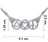 Love Peace and Recovery Sterling Silver Necklace