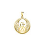 Celtic Phoenix with AA Recovery Symbol Solid Gold Pendant