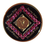 Exclusive New NA Black w/Pink Crystals Yearly Medallion Yrs 1-10