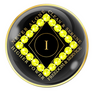 Copy of NA Black Clean Time Yearly Medallion NEON Yellow Crystals Yrs 1-40