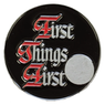 First Things First Sobriety Coin – AA Slogan with Serenity Prayer