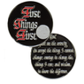 First Things First Sobriety Coin – AA Slogan with Serenity Prayer