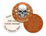 Skull-Themed AA Recovery Poker Chips – 1 Day to 1 Year Milestones + Custom Message Option