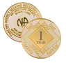 Custom White NA Recovery Coin – Choose Your Years or Months Clean Time Medallion