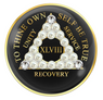 Black AA Medallion with Pearls and Crystals 1-50 years
