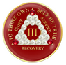 Red AA Medallion with Pearls and Crystals 1-65 years