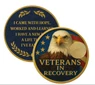 Veterans in Recovery Eagle Sobriety Coin  AA Recovery Medallion (1–60 Years)