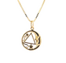 14k Gold AA Pendant – Moon and Star Design, Medium Size, 1.5g, Hand-Finished, Pendant Only