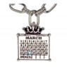 "Your Special Day" Calendar Crown Bracelet on Double Loop Chain with crystal