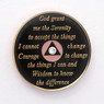 Pink Bling Tri-Plate Medallion Bling Crystals AA Alcoholics Anonymous