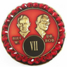 Ruby Red Bill & Bob Bling Anniversary Medallion AA Alcoholics Anonymous