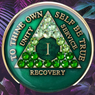 Transition Green Crystallized Specialty AA Anniversary Medallion 1-65 yrs