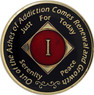 NA Black/Red Medallion Yrs 1-40 Narcotics Anonymous