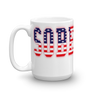 Sober AF American Flag Recovery 15oz ceramic mug.
