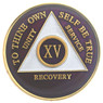 Circle Triangle Color Anniversary Year Coins in this section have the Serenity Prayer on the reverse side.
 
"God grant me the serenity to accept things I cannot change, courage to change things I can, and wisdom to know the difference."
 
Our vibrant medallions are hand painted then protected with a clear epoxy coating for added depth and superior protection.
 
We add years - Please inquire if you do not see the year you want in the color you like.  Check below each coin to see the years available. 
 
Size: 1 3/8" diameter
        34mm x 2mm
