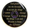 AA Purple Tri-plate Medallion 1-65 Years! Alcoholics Anonymous Anniversary Coin