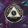 AA Black Tri Plate Medallion 1-50 yrs Alcoholics Anonymous Anniversary Coin AA Black Tri Plate Medallion 1-50 yrs Alcoholics Anonymous Anniversary Coin