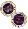 Purple Sisters in Recovery, Butterfly Recovery Medallion  Purple Sisters in Recovery, Butterfly Recovery Medallion