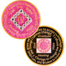 NA Crystal Bling Pink Glitter Medallion Yrs 1-45