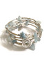 NA Aquamarine Wrap Around Wire Bracelet With Silver Tone Charms – 12 Step Recovery Narcotics Anonymous