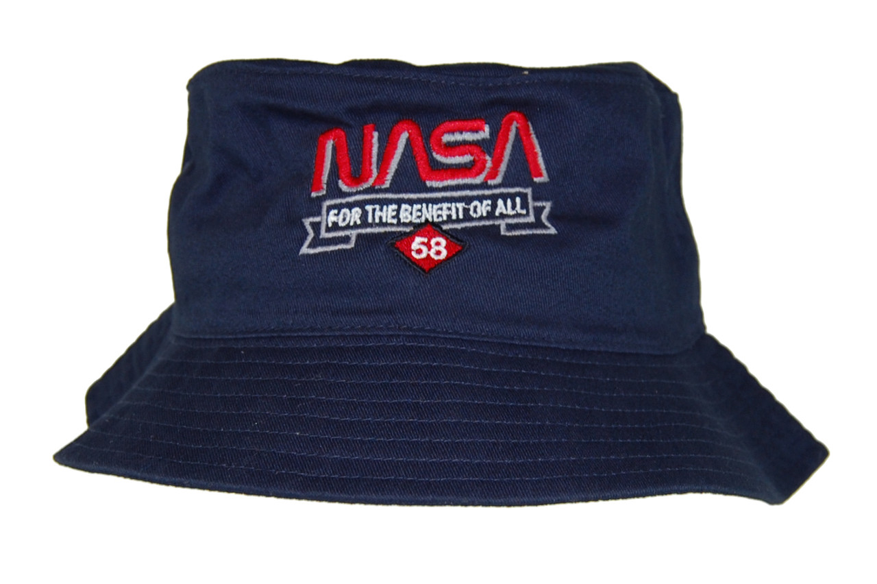 NASA Worm Logo - For The Benefit Of All Bucket Hats | Flex Caps