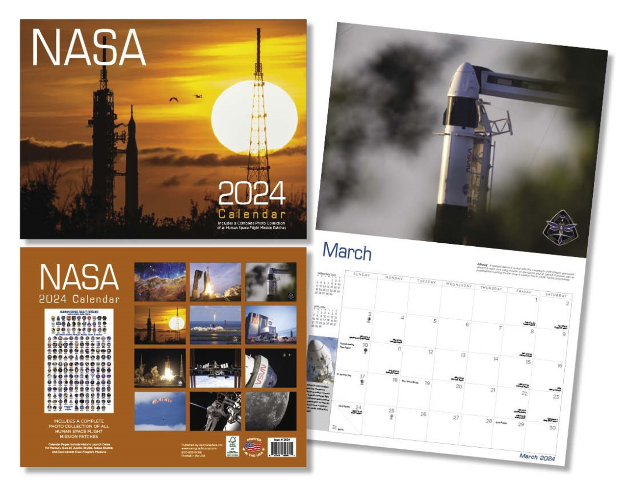 NASA　Calendar　2024　NASA　Gear