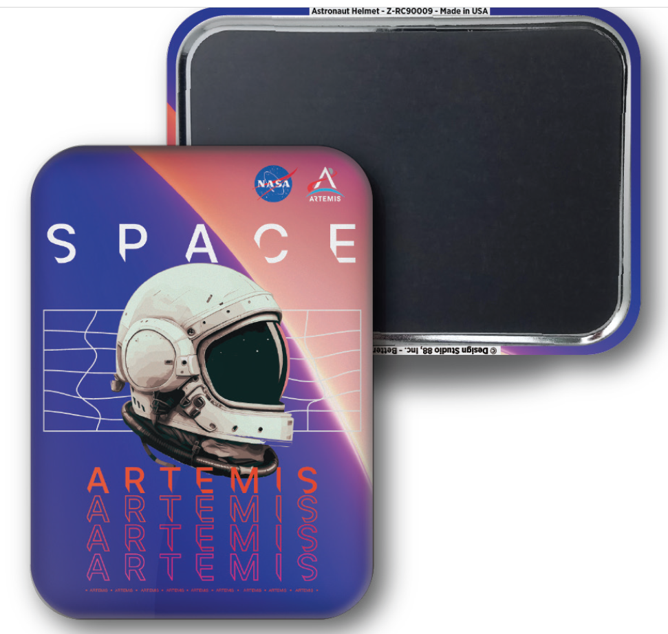 NASA Artemis Moon Logo Vinyl Magnet - 5.5 Inch Circle Car Refrigerator Locker Decal, UV Resistant - View #8