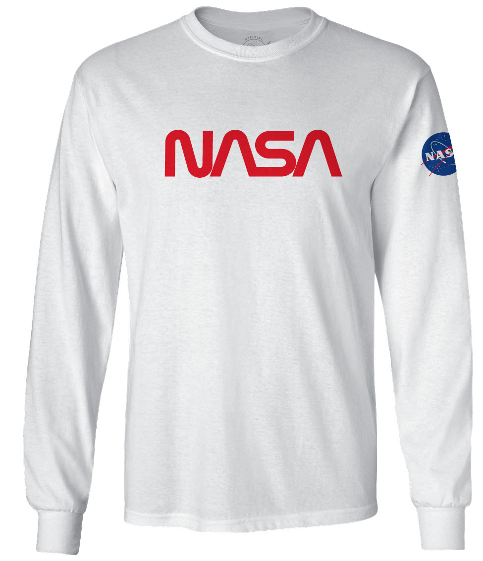 red nasa long sleeve shirt