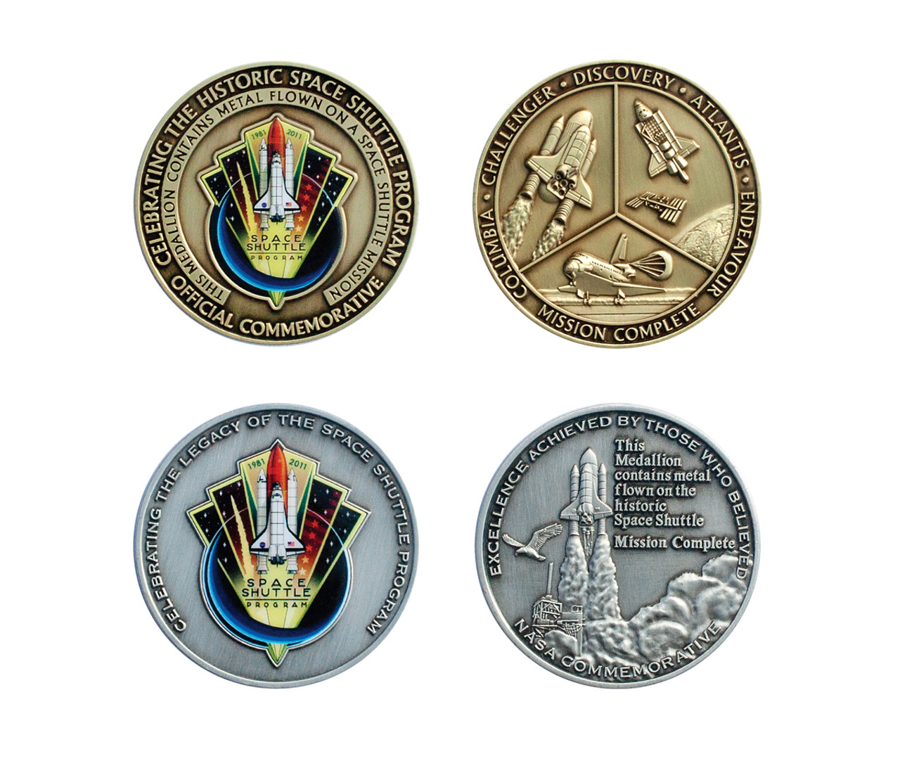 Space Shuttle Colorized Medallion - NASA Gear