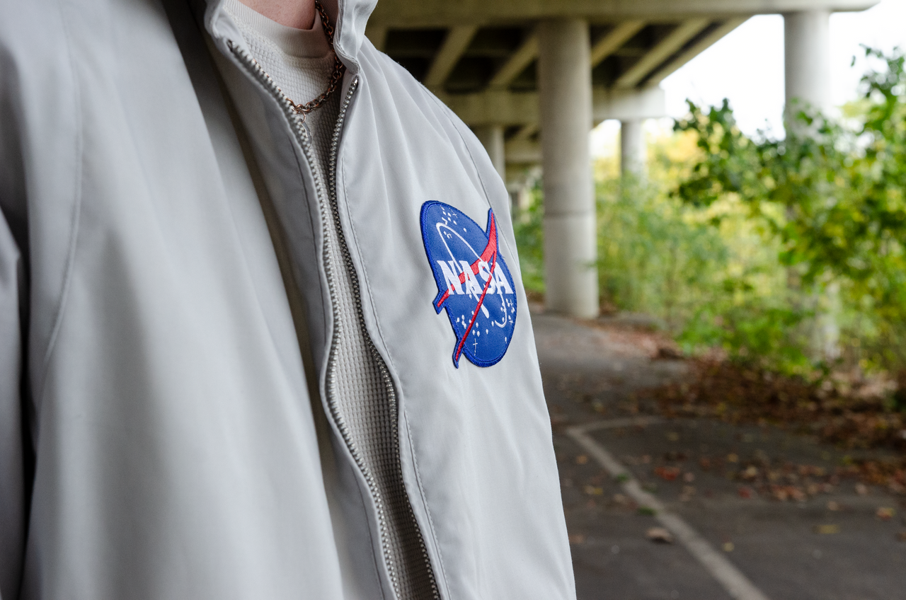 Alpha Industries Nasa Bomber Jacket in Red for Men | Lyst