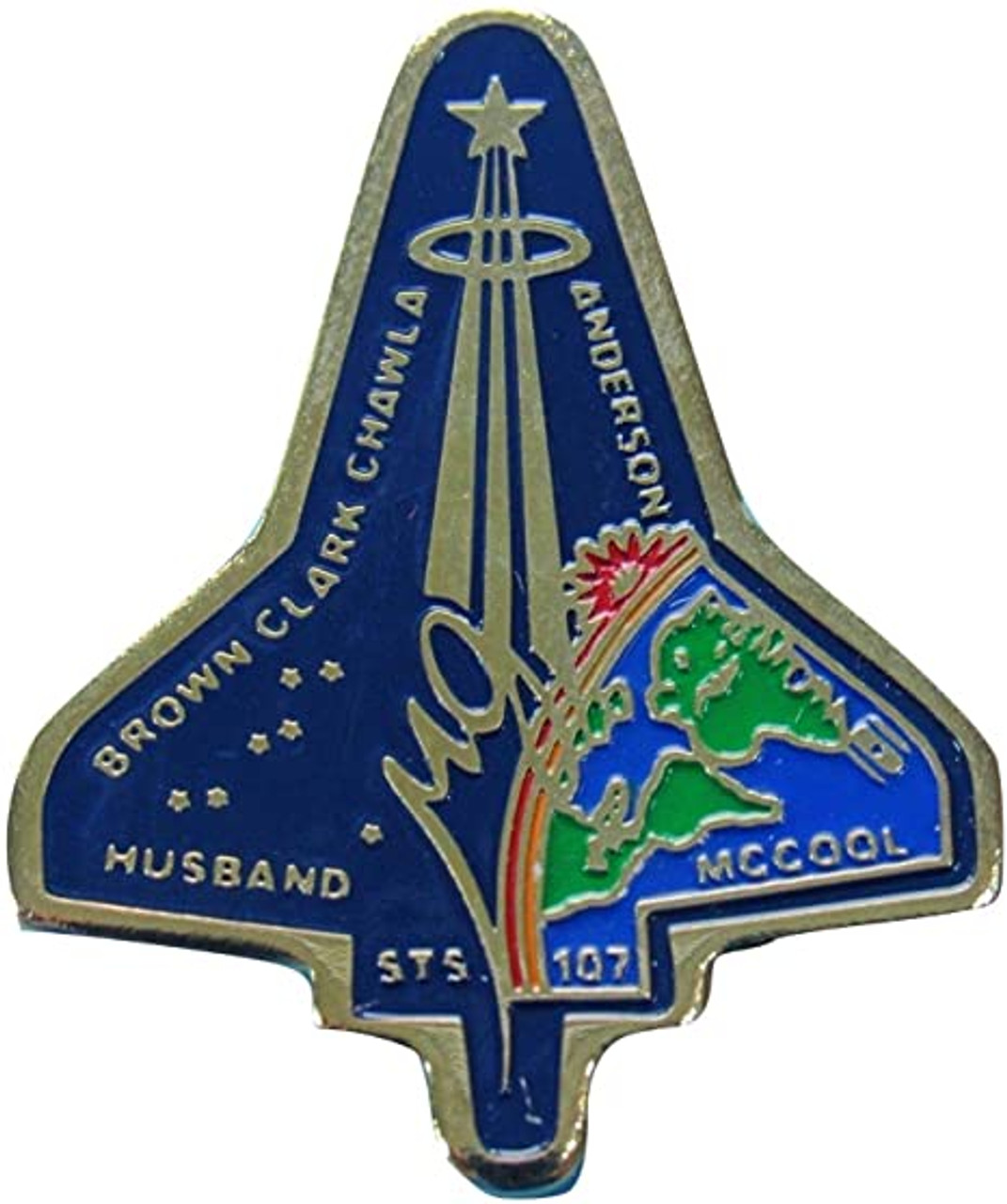 NASDA STS-107 ピンバッチ Space Shuttle STS-107 Mission Pin