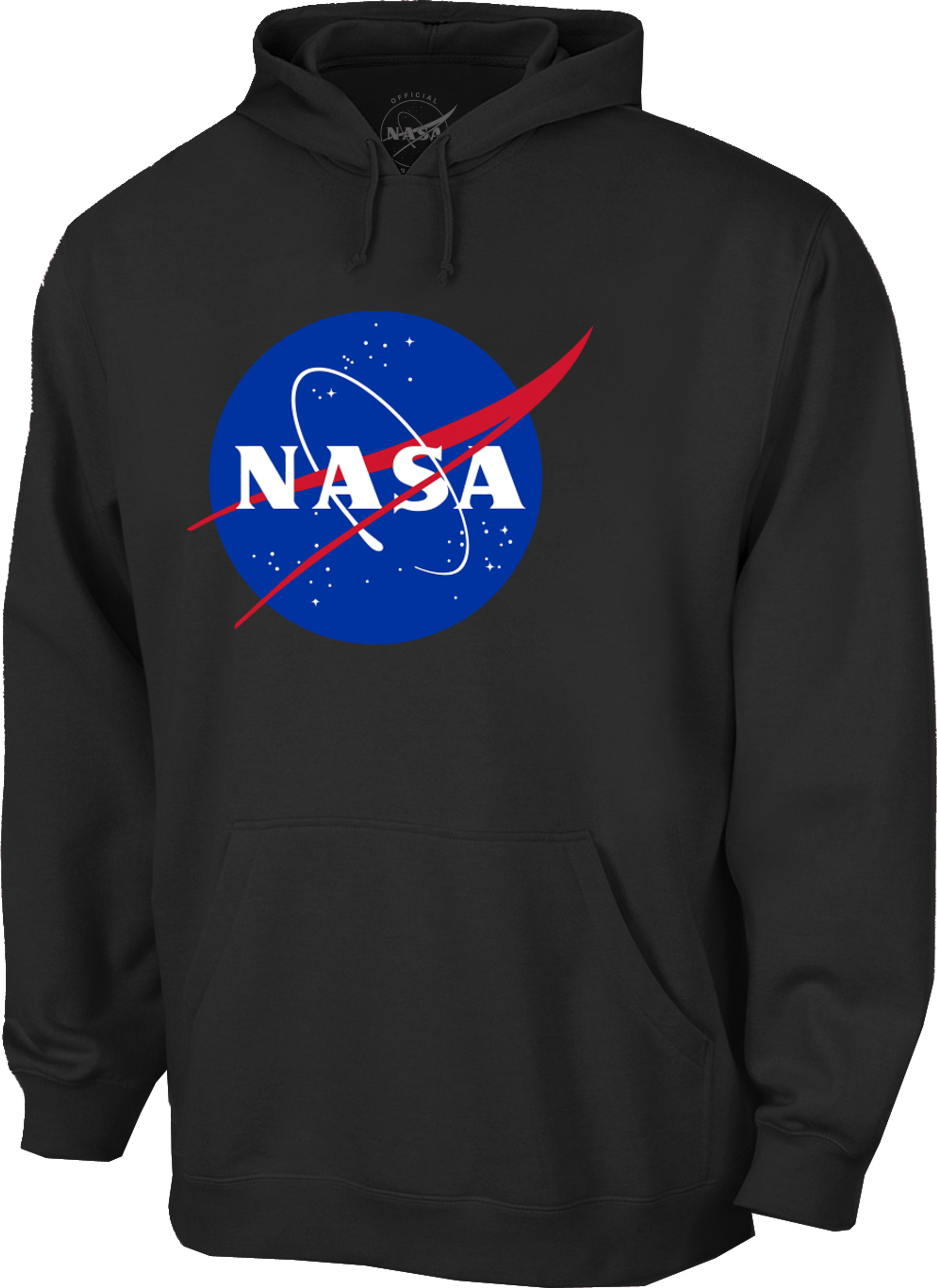 NASA Worm Logo - Acronym Medium Weight Adult Hoodie - NASA Gear