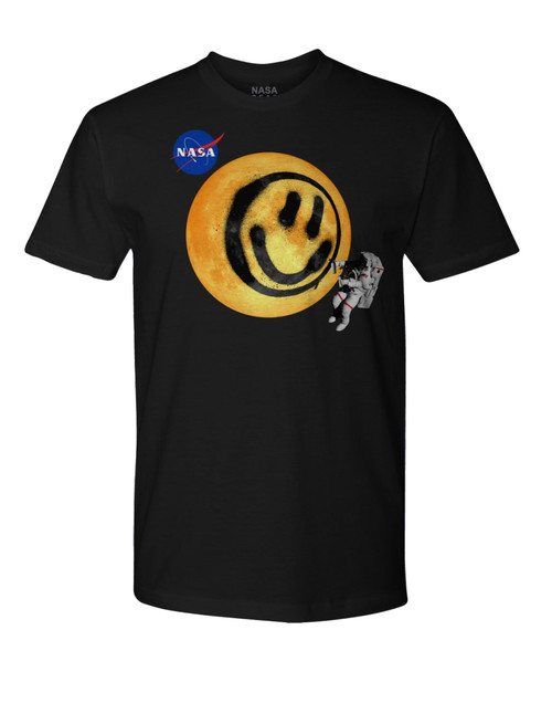 NASA Meatball Logo - Smiley Face Paint Adult T-Shirt